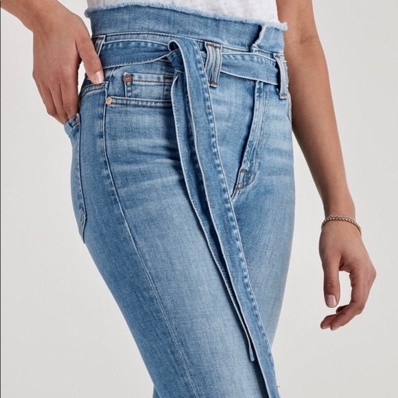 7 For All Mankind Light Blue High Rise Jeans - Picture 8 of 16